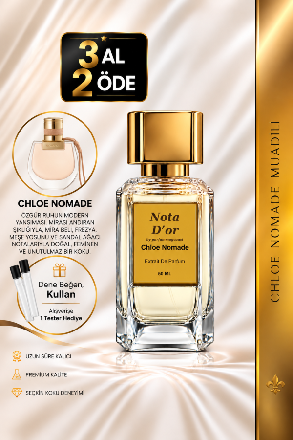 Chloe Nomade Muadili | Gül - Şeftali - Sandal - Amber | Keskin ve Aromatik Intense Kadın Extrait Parfüm