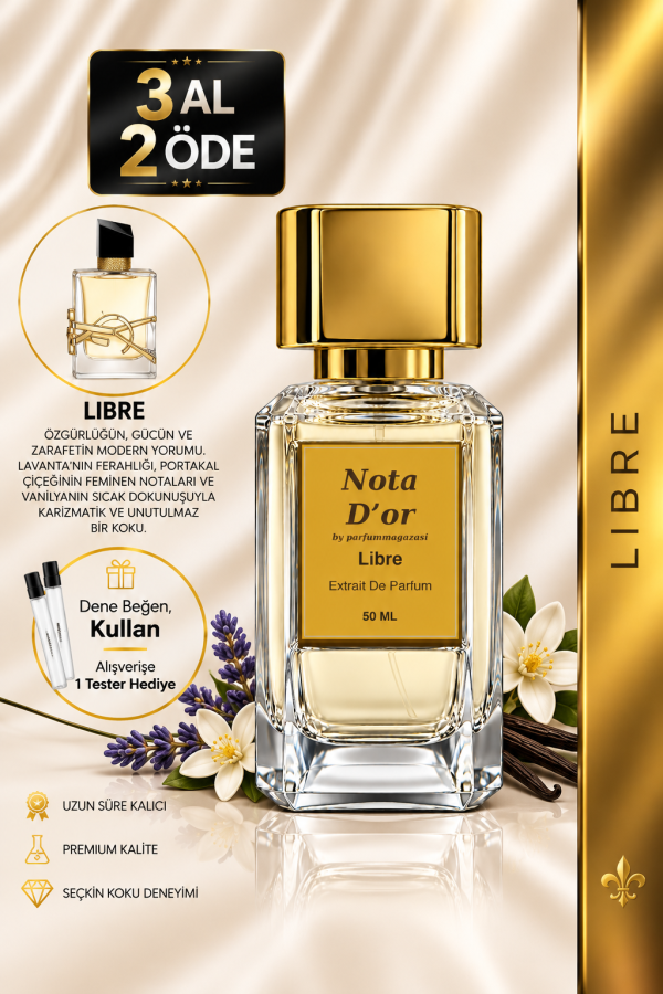 Libre Muadili | Bergamot - Vanilya - Amber - Yasemin | Parlak ve Çiçeksi Kadın Extrait De Parfum