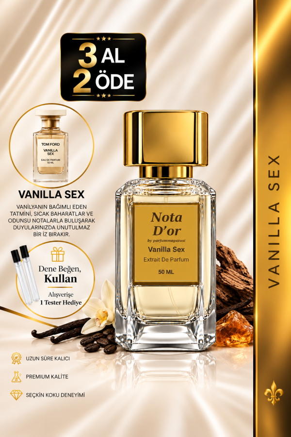 Vanilla Sex Muadili | Vanilya - Amber - Pembe Biber - Tütsü | Yoğun ve Egzotik Intense Extrait Parfüm