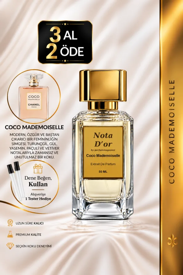 Coco Mademoiselle Muadili | Mandalina - Mimoza - Yasemin - Misk | Güçlü ve Ferah Kadın Extrait Parfüm