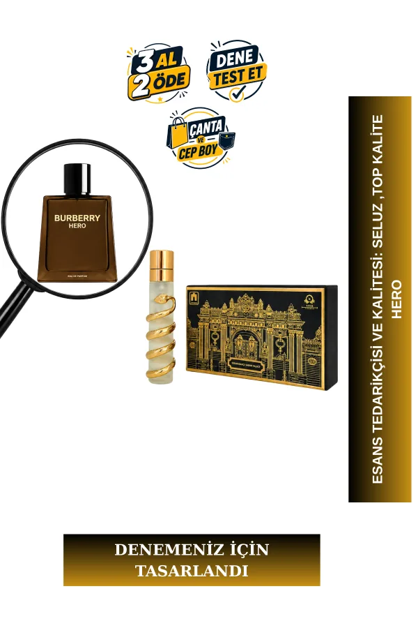 Hero Muadili Tanışma | Sedir Ağacı - Bergamot - Sipriol Yağı | Yoğun ve Güçlü Erkek Extrait De Parfum