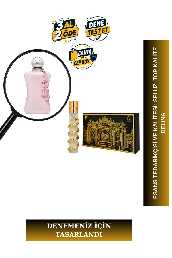 Delina Muadili Tanışma | Gül - Liçi - Vanilya | Zarif ve Büyüleyici Kadın Extrait De Parfum