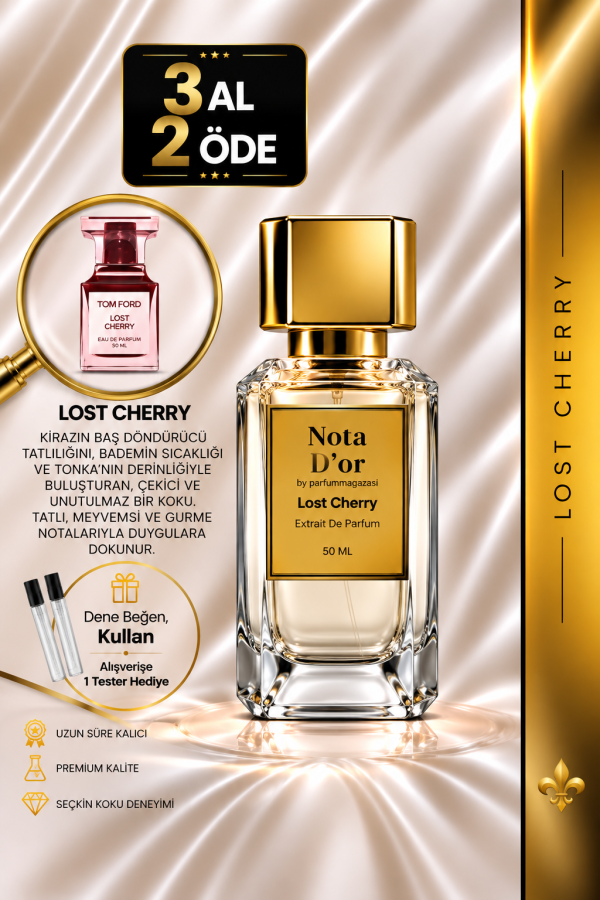 Tom Ford Lost Cherry Muadili | Vişne – Badem – Tonka – Vanilya | Tatlı ve Çekici Intense Kadın Extrait Parfüm