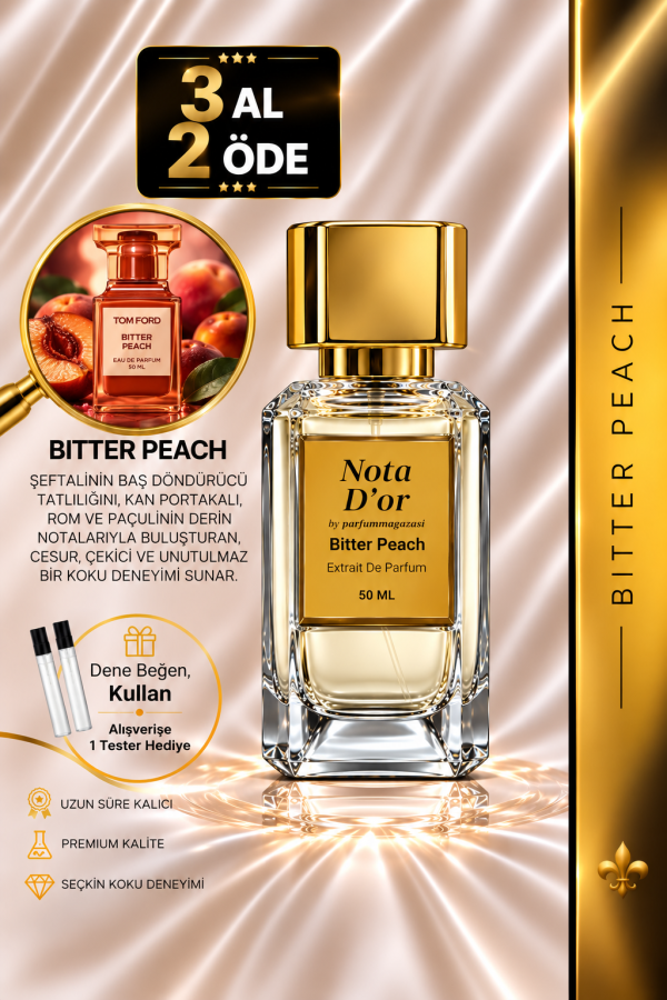 Bitter Peach Muadili | Şeftali – Kan Portakalı – Paçuli – Vanilya | Tatlı ve Çekici Intense Unisex Extrait De Parfüm