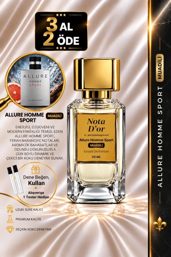 Allure Homme Sport Muadili | Portakal – Deniz Notaları – Biber – Tonka Fasulyesi | Ferah ve Dinamik Intense Erkek Extrait De Parfüm