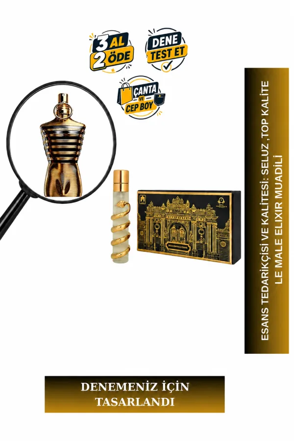 Le Male Elixir Muadili Tanışma | Tonka Fasulyesi - Benzoin - Kehribar | Efsanevi ve Aromatik Erkek Extrait De Parfum